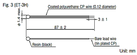 ET Thermistor Dimension