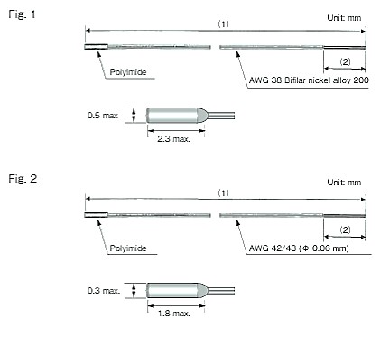 Fμ Thermistor Dimension